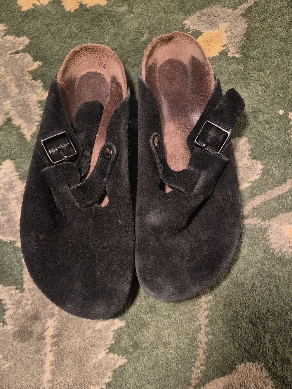 Birkenstock Black Suede Clog Sandals